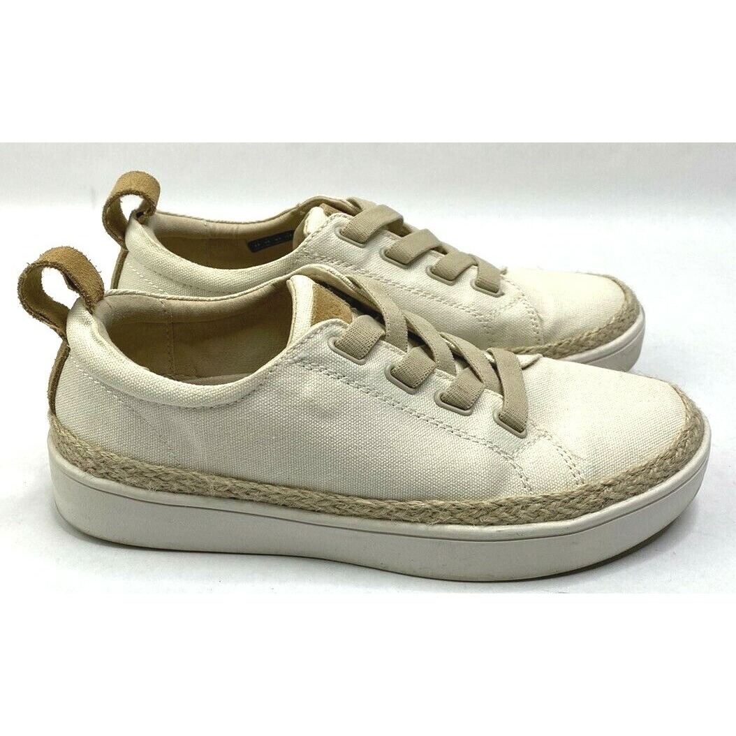 Spenco Orthotic Malibu Canvas Sneakers Espadrilles Neutral Beige/Tan 6 B Shoes